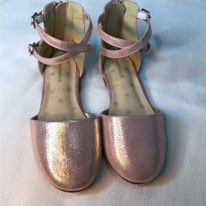 Pandaninjia Shimmering Pink Mary Jane Ballet Flats